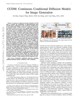 CCDM: Continuous Conditional Diffusion Models for Image Generation
