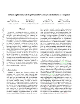 Diffeomorphic Template Registration for Atmospheric Turbulence
  Mitigation