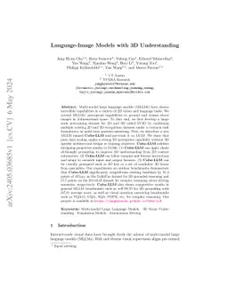 Language-Image Models with 3D Understanding