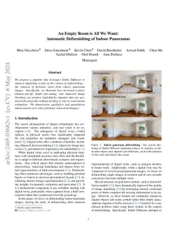 An Empty Room is All We Want: Automatic Defurnishing of Indoor Panoramas