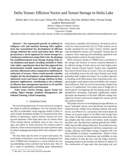 Delta Tensor: Efficient Vector and Tensor Storage in Delta Lake
