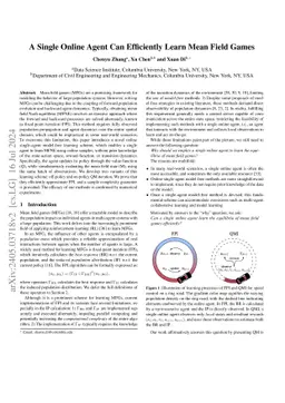 A Single Online Agent Can Efficiently Learn Mean Field Games
