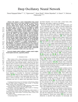 Deep Oscillatory Neural Network