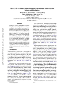 GOVERN: Gradient Orientation Vote Ensemble for Multi-Teacher Reinforced
  Distillation