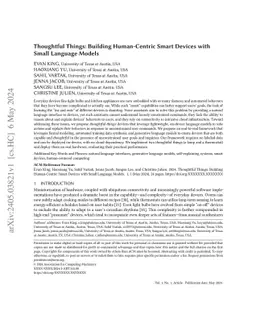 Thoughtful Things: Building Human-Centric Smart Devices with Small
  Language Models
