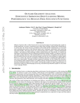Outlier Gradient Analysis: Efficiently Identifying Detrimental Training Samples for Deep Learning Models