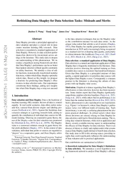 Rethinking Data Shapley for Data Selection Tasks: Misleads and Merits