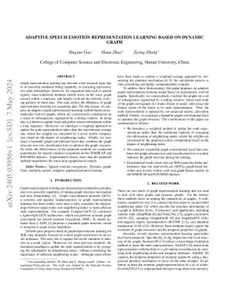 Adaptive Speech Emotion Representation Learning Based On Dynamic Graph