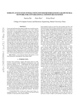 ESIHGNN: Event-State Interactions Infused Heterogeneous Graph Neural
  Network for Conversational Emotion Recognition