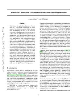 AdsorbDiff: Adsorbate Placement via Conditional Denoising Diffusion