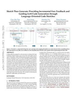 Sketch Then Generate: Providing Incremental User Feedback and Guiding
  LLM Code Generation through Language-Oriented Code Sketches