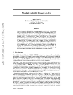 Nondeterministic Causal Models