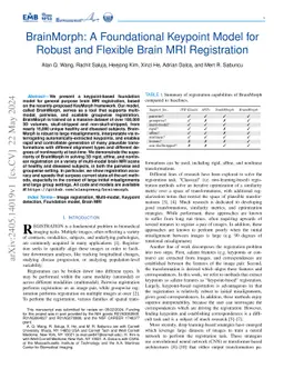 BrainMorph: A Foundational Keypoint Model for Robust and Flexible Brain MRI Registration
