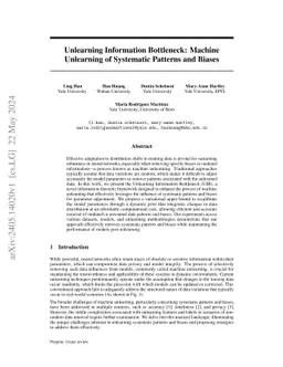 Unlearning Information Bottleneck: Machine Unlearning of Systematic
  Patterns and Biases