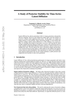 A Study of Posterior Stability for Time-Series Latent Diffusion