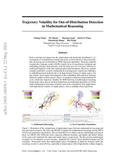 Trajectory Volatility for Out-of-Distribution Detection in Mathematical
  Reasoning