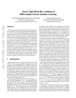 Nearly Tight Black-Box Auditing of Differentially Private Machine
  Learning