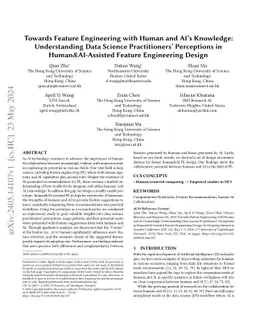 Towards Feature Engineering with Human and AI's Knowledge: Understanding
  Data Science Practitioners' Perceptions in Human&AI-Assisted Feature
  Engineering Design