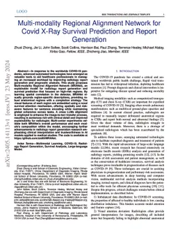 Multi-modality Regional Alignment Network for Covid X-Ray Survival
  Prediction and Report Generation