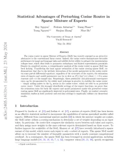 Statistical Advantages of Perturbing Cosine Router in Mixture of Experts