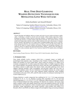 Real Time Deep Learning Weapon Detection Techniques for Mitigating Lone
  Wolf Attacks