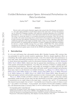 Certified Robustness against Sparse Adversarial Perturbations via Data
  Localization