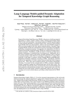 Large Language Models-guided Dynamic Adaptation for Temporal Knowledge Graph Reasoning