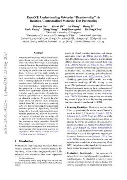 ReactXT: Understanding Molecular "Reaction-ship" via
  Reaction-Contextualized Molecule-Text Pretraining