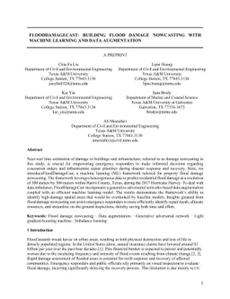 FloodDamageCast: Building Flood Damage Nowcasting with Machine Learning
  and Data Augmentation