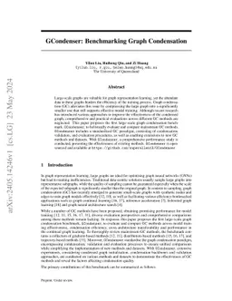 GCondenser: Benchmarking Graph Condensation