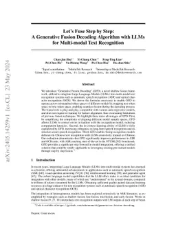 Let's Fuse Step by Step: A Generative Fusion Decoding Algorithm with LLMs for Robust and Instruction-Aware ASR and OCR