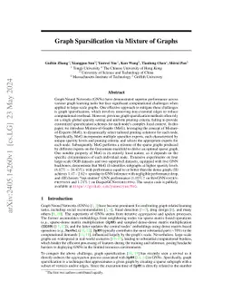 Graph Sparsification via Mixture of Graphs