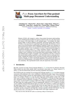 Focus Anywhere for Fine-grained Multi-page Document Understanding