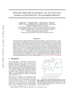 Dynamic Mixture of Experts: An Auto-Tuning Approach for Efficient Transformer Models