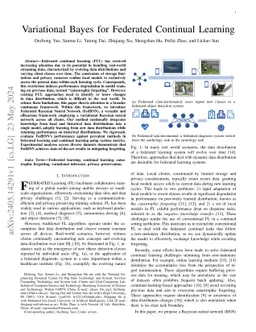 Variational Bayes for Federated Continual Learning