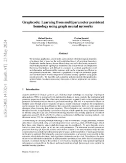 Graphcode: Learning from multiparameter persistent homology using graph
  neural networks