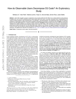 How do Observable Users Decompose D3 Code? An Exploratory Study