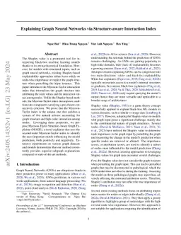 Explaining Graph Neural Networks via Structure-aware Interaction Index