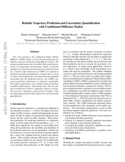 Reliable Trajectory Prediction and Uncertainty Quantification with
  Conditioned Diffusion Models