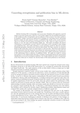Unraveling overoptimism and publication bias in ML-driven science