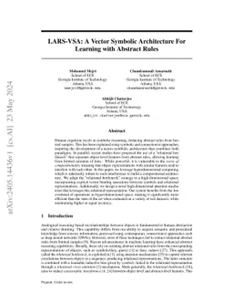 LARS-VSA: A Vector Symbolic Architecture For Learning with Abstract
  Rules