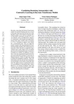 Combining Denoising Autoencoders with Contrastive Learning to fine-tune
  Transformer Models
