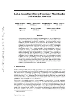 LoRA-Ensemble: Efficient Uncertainty Modelling for Self-Attention Networks