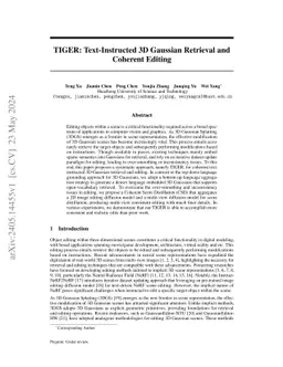TIGER: Text-Instructed 3D Gaussian Retrieval and Coherent Editing