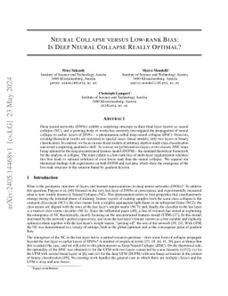 Neural Collapse versus Low-rank Bias: Is Deep Neural Collapse Really
  Optimal?