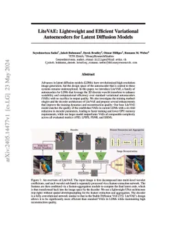 LiteVAE: Lightweight and Efficient Variational Autoencoders for Latent Diffusion Models