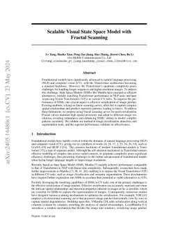 Scalable Visual State Space Model with Fractal Scanning