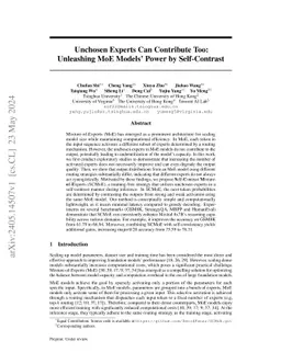 Unchosen Experts Can Contribute Too: Unleashing MoE Models' Power by
  Self-Contrast