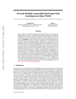 Towards Realistic Long-tailed Semi-supervised Learning in an Open World