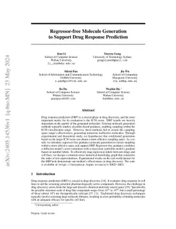 Regressor-free Molecule Generation to Support Drug Response Prediction